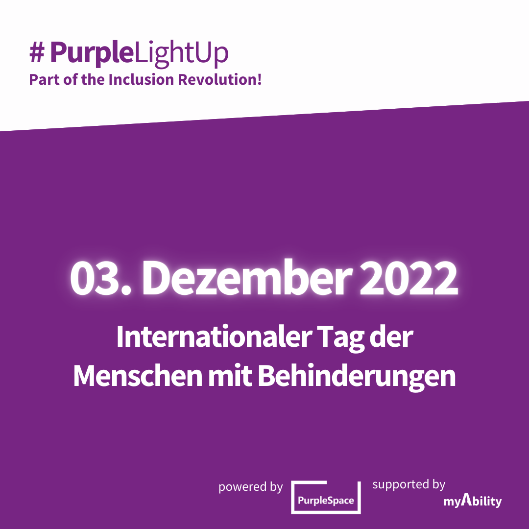 Purple Light Up 2022 — Internationaler Tag der Menschen mit Behinderungen